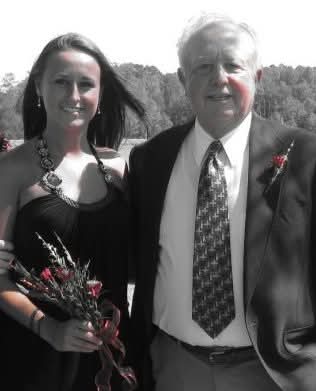 Nikki with Papa, a rose on his lapel.