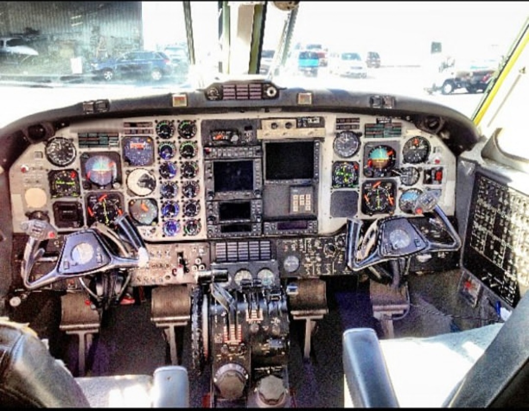 The King Air instrument panel.