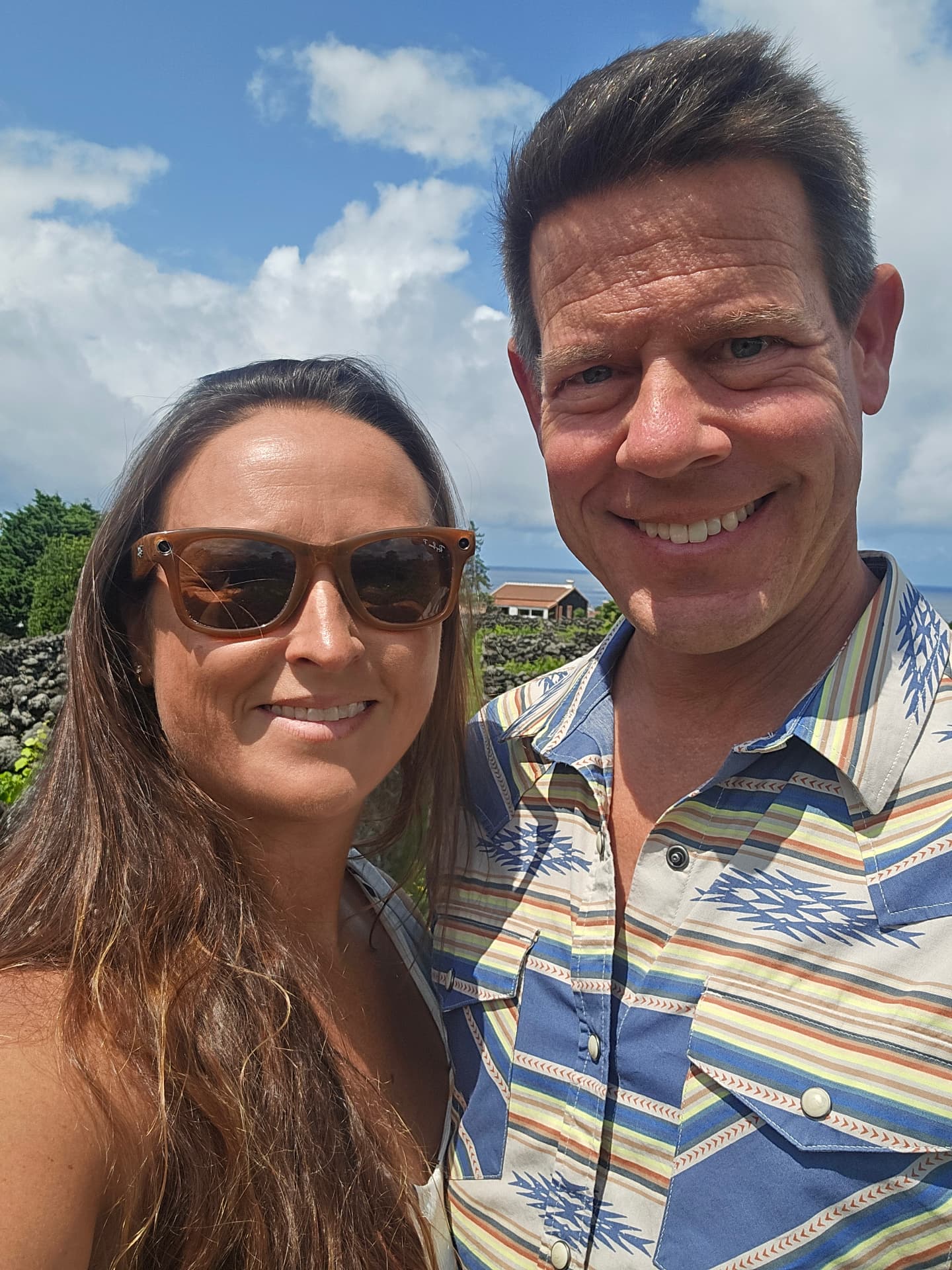 Nikki and Q in a sunny selfie.